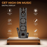 Lapcare Dhamaka Tower Speakers | 50W | Led Digital Display | Black