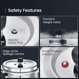 Prestige Svachh Deluxe Alpha stainless steel Pressure Cooker | 3L | 20248