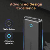Portronics PowerPod 20K Advanced Power Bank | 20000 mAh | Black