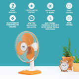 USHA Maxx Air Table Fan | 400MM | Orange & White