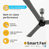 Atomberg Renesa Elite Smart Ceiling Fan | 1200 mm | with Remote | Sand Grey