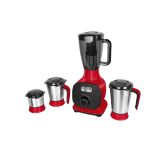 Faber Juicer Mixer Grinder | 800W | with 3 Stainless Steel Jar | Mystic Red | FMG Candy 800 3J+1 Pc