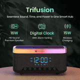 Portronics Trifusion HD Sound Bluetooth Speaker | 16W | 15W Wireless Charging | Black |  POR 2333