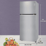 LG Double Door Refrigerator | 380L | 2 Star | Smart Inverter Compressor | Shiny Steel | GL-S412SPZY FPZZEBN