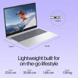 HP 15 Laptop |  Intel Core i3 13th Gen 1315U | 8GB | 512GB SSD |  Natural Silver | 15-FD0465TU