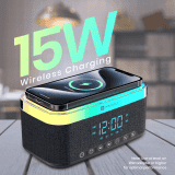Portronics Trifusion HD Sound Bluetooth Speaker | 16W | 15W Wireless Charging | Black |  POR 2333
