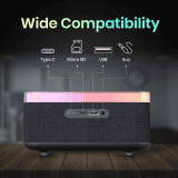 Portronics Trifusion HD Sound Bluetooth Speaker | 16W | 15W Wireless Charging | Black |  POR 2333