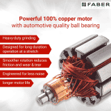 Faber Juicer Mixer Grinder | 800W | with 3 Stainless Steel Jar | Mystic Red | FMG Candy 800 3J+1 Pc
