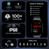 boAt Wave Spectra  Smart Watch  | AMOLED Display | Steel Black