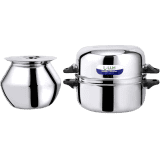 LLM Stainless Steel Double Delight Cook and Serve Pot Thermal Rice Cooker | 1 Kg | Stainless Steel