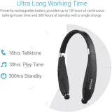 Portronics Harmonics 200 Wireless Stereo Bluetooth Neckband | Black | POR-927