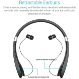 Portronics Harmonics 200 Wireless Stereo Bluetooth Neckband | Black | POR-927