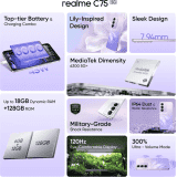 realme C75 5G | 6 GB | 128 GB | Purple Blossom