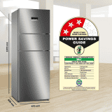 Bosch MaxFlex Triple Door Refrigerator | 353 L  | 3 Star | Convertible 6 in 1 Digital Inverter Frost Free | Sparkly Steel | CMC36S03NI