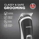 Havells Rechargeable Beard Trimmer | Zero Trim with 0.5 Mm Precision | Black | BT2111