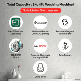 LG Fully Automatic Front Load Washing Machine | 8 kg | In-built Heater | Middle Black | FHB1208Z4M
