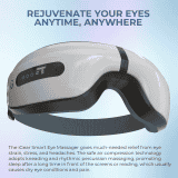 iGear Imassager | Eye Massager for Stress Relief  Sleep Aid & Eye Strain | Heat Air Pressure & Compression | White