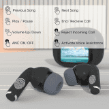 iGear PixelPod ANC Earbuds | v5.4 | Black