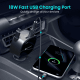 Portronics Car Power Retracto Car Charger | 84W | Black
