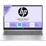 HP Thin and Light Laptop | Core i3 1315U | 13th Gen | 8 GB RAM | 512 GB SSD | 15.6 Inch | Natural Silver | 15-FD0582TU