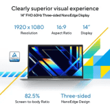 ASUS Vivobook 14 Thin and Light Laptop | Core i3 | 13th Gen 1315U | 8 GB | 512 GB SSD | 14 inch | Cool Silver | X1404VA-NK761WS