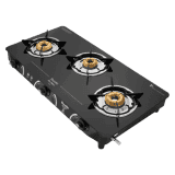 Preethi ZEAL PRO Ceramic Glass Top Gas Stove | 3 Burner