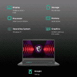 MSI Thin 15 Gaming Laptop | Intel Core i5 13th Gen | 16GB | 512GB SSD | 144 Hz | 6GB Graphics NVIDIA GeForce RTX 4050 | Cosmos Gray | B13VE-2611IN