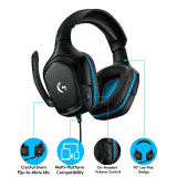 Logitech G431 Headphones | 7.1 Surround Sound | DTS X 2.0 | 50 mm | Black