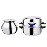 LLM Stainless Steel Double Delight Cook and Serve Pot Thermal Rice Cooker | 2 Kg