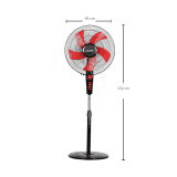 Castor Tornado 05 Pedestal Fan | 5 Leaf High Speed Stand Fan with Timer Switch | 406 mm