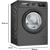 BOSCH 7 kg Fully Automatic Front Load Washing Machine | 5 Star | Black Grey | WAJ24209IN