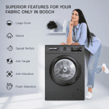 BOSCH 7 kg Fully Automatic Front Load Washing Machine | 5 Star | Black Grey | WAJ24209IN