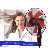 Castor Tornado 05 Pedestal Fan | 5 Leaf High Speed Stand Fan with Timer Switch | 406 mm