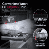 LG Free Standing Dish Washer | 14 Place Setting | QuadWash | EasyRack Plus | Matte Black | DFB424FM