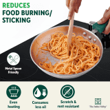 The Indus Valley Stainless Steel Capsule Frypan | Green Bakelite Handle | 22CM | 1.5Ltr