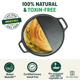 The Indus Valley Cast Iron Double Handle Tawa | 12 Inch