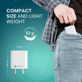 Portronics Adapto 25 Plus | 25W | Type C PD | GaN Technology | White | POR 1242