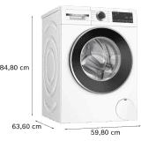 BOSCH 9 kg Fully Automatic Front Load Washing Machine | In-built Heater | White | WGA14200IN