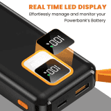 Lapcare Orange 10000 mAh Power Bank with Wake Up Button | LPB-513