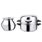LLM Stainless Steel | Double Delight Cook and Serve Pot Thermal Rice Cooker | 1.5 Kg