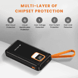 Lapcare Orange 10000 mAh Power Bank with Wake Up Button | LPB-513