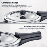 Prestige Popular Svachh Stainless Steel Pressure Cooker | Combi Pack (5 + 3 Litres)