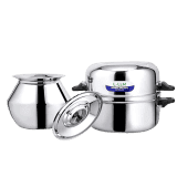 LLM Stainless Steel | Double Delight Cook and Serve Pot Thermal Rice Cooker | 1.5 Kg