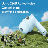 realme Buds T200x | 25dB ANC | 12.4mm | Dynamic Bass Drivers | Moonlight White