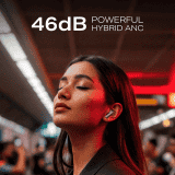 boAt Airdopes Prime 701 ANC | 46dB Hybrid ANC | Obsidian Grey