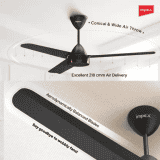 Impex E-Saver BLDC Ceiling Fan with Remote Contro | 1200 mm | 5 star Rated Energy Efficient Ceiling Fan | Smoke Brown