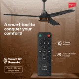 Impex E-Saver BLDC Ceiling Fan with Remote Contro | 1200 mm | 5 star Rated Energy Efficient Ceiling Fan | Smoke Brown