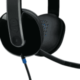 Logitech H540 Stereo Wired Headphones | Ear Headphones With Mic With Noise-Cancelling Usb | Black