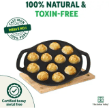 The Indus Valley Pre-Seasoned Cast Iron Paniyaram Pan | 12 Pit