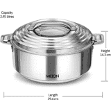 Milton Galaxia Stainless Steel Casserole | 2.5 L | Silver